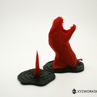 Small Sinking T-Rex Pen Holder (Low Poly) 3D Printing 5898