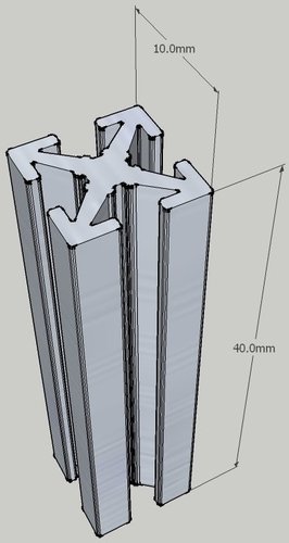 Mini-T beams by Makerbeam 3D Print 59005
