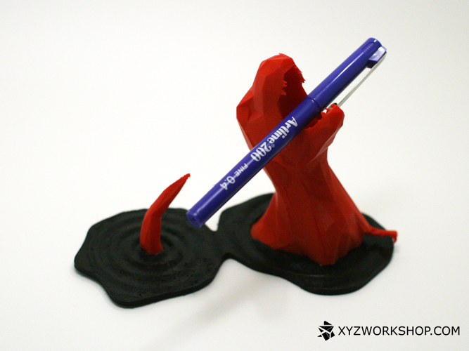 Sinking T-Rex Pen Holder (Low Poly) 3D Print 5901