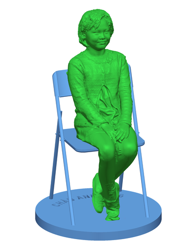 Children sitting - girl 140mm 3D Print 59690