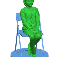 Small Children sitting - girl 140mm 3D Printing 59690