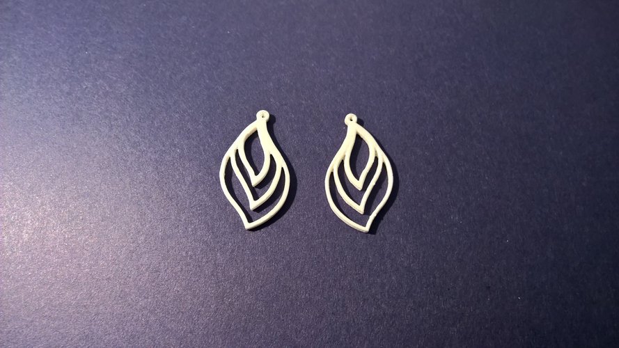 Flame Earring 3D Print 59829 Flame Earring 3D Print 59829