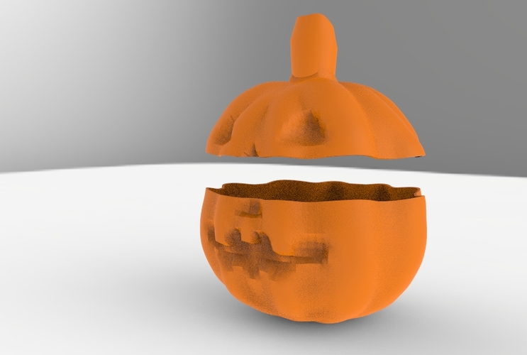 Low Poly Pumpkin Candy Recipient 3D Print 5989