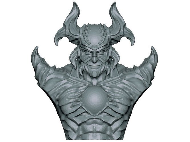Demon Bust 3D Print 60555 Demon Bust 3D Print 60555