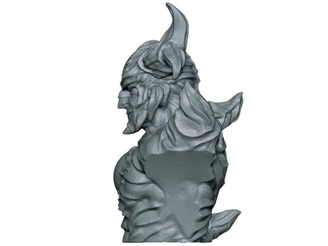 Demon Bust 3D Print 60556 Demon Bust 3D Print 60556