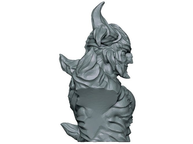 Demon Bust 3D Print 60557 Demon Bust 3D Print 60557