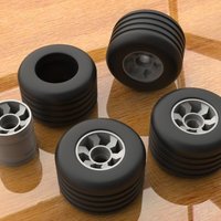 Small  Open R\C New Wheels (Rims & Tire) 3D Printing 61116