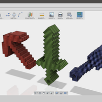 Small Minecraft Ferramentas Impressão 3D / Tools 3D Printing  3D Printing 61740
