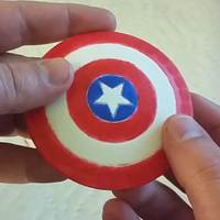 Small Mini Captain America Shield Magnet  3D Printing 61832