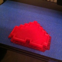 Small 8-bits heart 3D Printing 61978