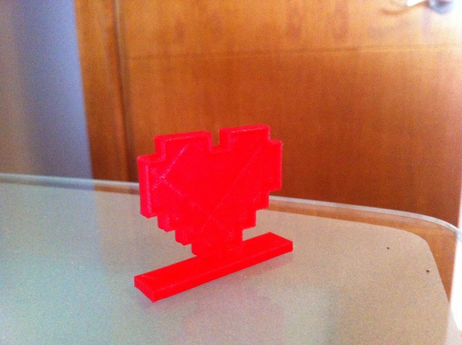 8-bits heart 3D Print 61980