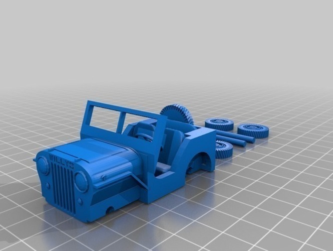 Willys Jeep 3D Print 61995