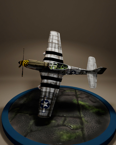 Mustang P-51 small model 3D Print 62347