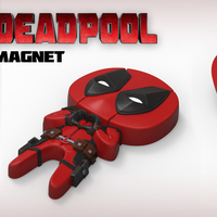 Small Deadpool "Feel The Love" Magnet 3D Printing 62366