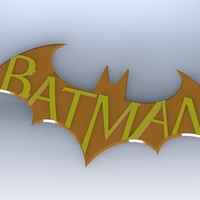 Small Batman Arkham City Logo V2 3D Printing 624