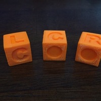 Small Left Center Right Dice Replacements 3D Printing 62560