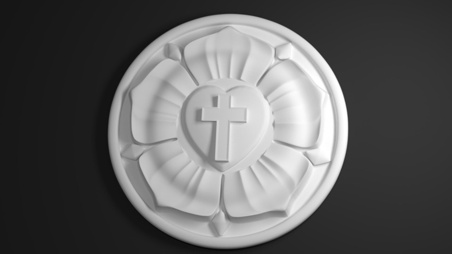 Martin Luther's Seal (The Luther Rose) 3D Print 62793