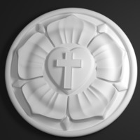 Small Martin Luther's Seal (The Luther Rose) 3D Printing 62793