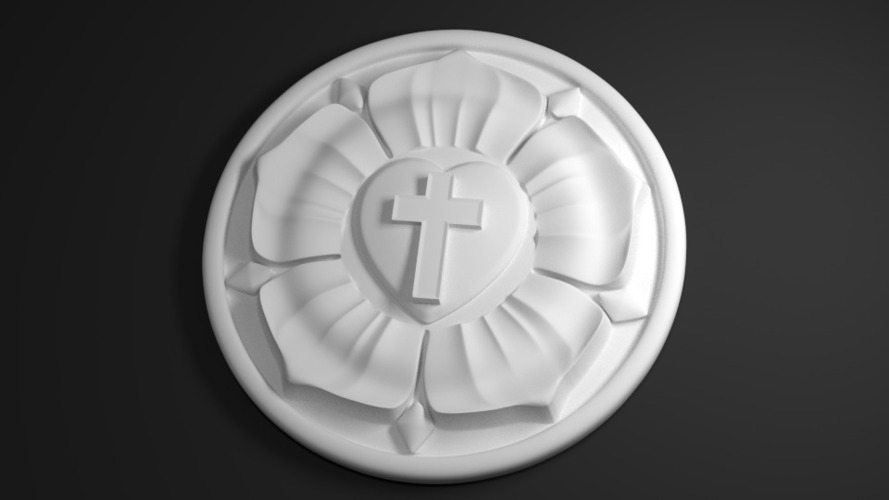 Martin Luther's Seal (The Luther Rose) 3D Print 62794