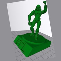 Small Halo Fantasy Football trophy 3D Printing 63011