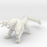 Small Cerberus Low Poly 3D Printing 63224