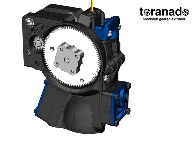 The Toranado Precision Geared 1.75mm Extruder 3D Print 63269