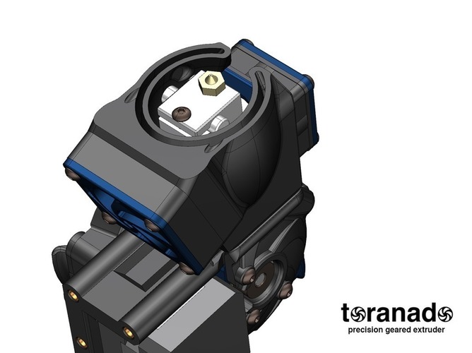 The Toranado Precision Geared 1.75mm Extruder 3D Print 63273
