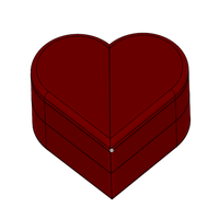 Small Heart Shaped Box 3D Printing 63353