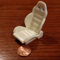 Small Modern Performance Automobile Seat (MP-2) Mult Recline Angles 3D Printing 63414