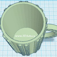 Small 3d Cup 2x12 Lego 96x62mm 3D Printing 63550
