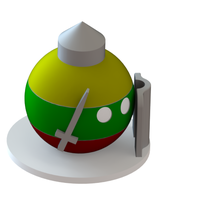 Small Lithuania countryball 3D Printing 63635