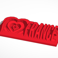 Small  i Love France 3D Printed 3D Printing 63706