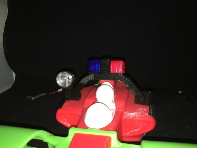 LED police light rack for the open rc formula 1 car 3D Print 63893