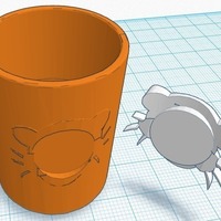 Small vaso con cara de castor 3D Printing 64300