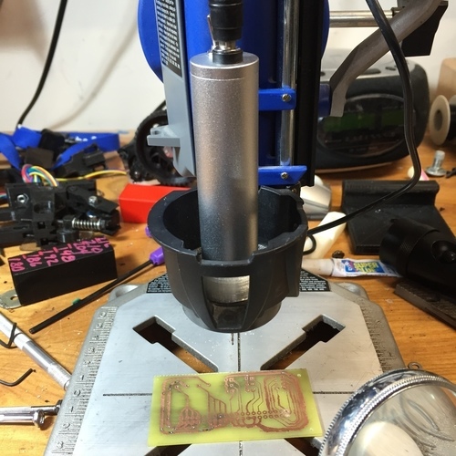 Mini Drill Press, Dremel Press Adapter 3D Print 64499