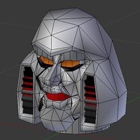Small Robot upload Original Megatron Head and Radioactive Robot 3D Printing 64581