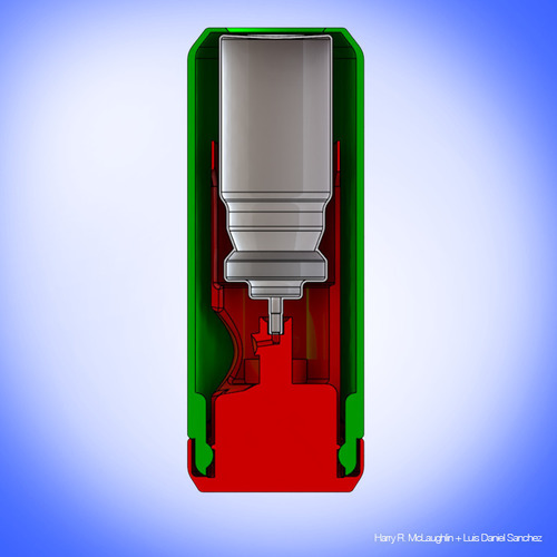 Inhalo - Asthma Inhaler + Spacer 3D Print 64654 Inhalo - Asthma Inhaler + Spacer 3D Print 64654