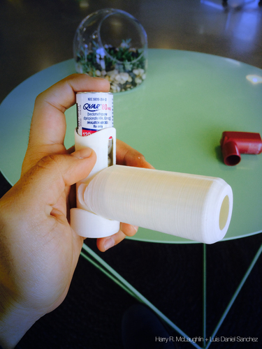 Inhalo - Asthma Inhaler + Spacer 3D Print 64655 Inhalo - Asthma Inhaler + Spacer 3D Print 64655