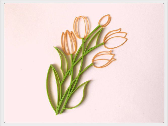 Quilling "Tulips". 3D Print 65301