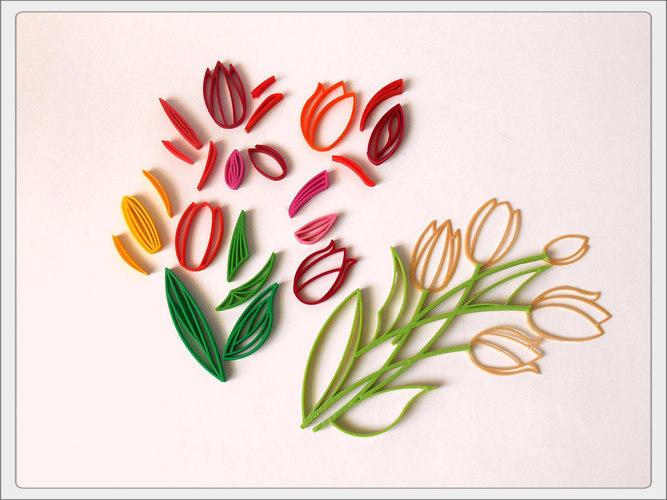 Quilling "Tulips". 3D Print 65302