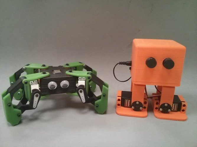 Kame: 8DOF small quadruped robot 3D Print 65380