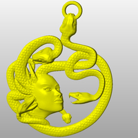Small Greek goddess-Medusa-keychain 3D Printing 65685