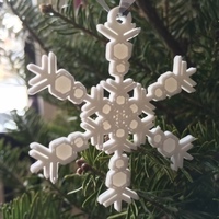 Small Small Snowflake Ornaments - from the Snowflake Machine 3D Printing 65721
