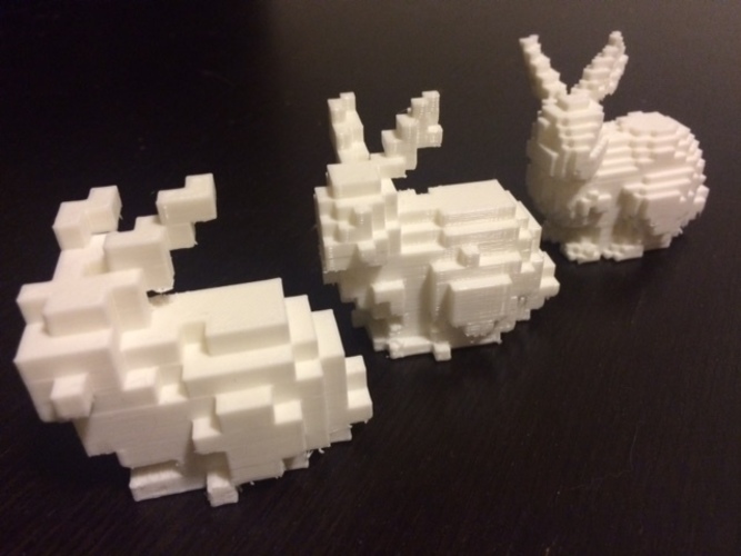 Low-Voxel Stanford Bunny + Voxelization/Minecraft Tutorial 3D Print 65788