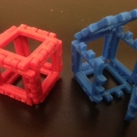 Small Customizable Hinge/Snap Cube Net 3D Printing 65868
