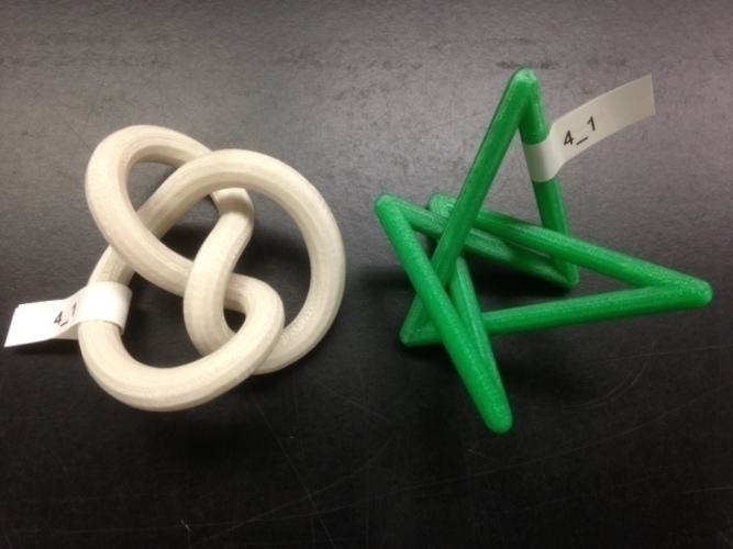 3D-printed Conformations of Knots through 7 Crossings  3D Print 65901