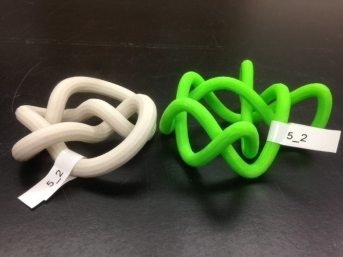 3D-printed Conformations of Knots through 7 Crossings  3D Print 65903