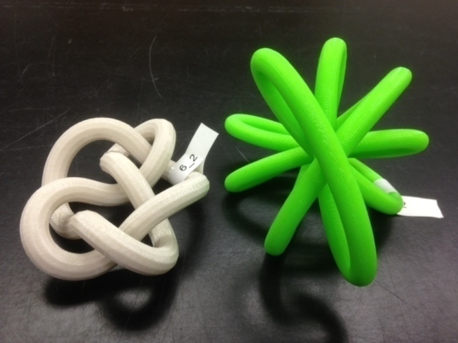 3D-printed Conformations of Knots through 7 Crossings  3D Print 65905