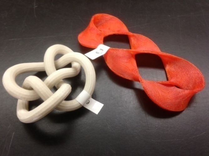 3D-printed Conformations of Knots through 7 Crossings  3D Print 65906
