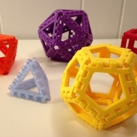 Small Polyhedra - Hinged Nets and Snap Tiles 3D Printing 66017